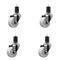 Service Caster 3'' Nylon Wheel Swivel 1-5/8'' Expanding Stem Caster Set, 4PK SCC-EX20S314-NYS-158-4 - alternate 1